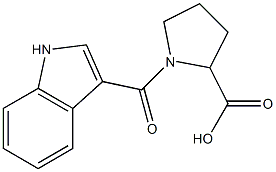 1-(1H-indol-3-ylcarbonyl)pyrrolidine-2-carboxylic acid 结构式