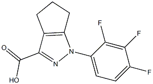 1-(2,3,4-trifluorophenyl)-1,4,5,6-tetrahydrocyclopenta[c]pyrazole-3-carboxylic acid 结构式