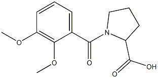 1-(2,3-dimethoxybenzoyl)pyrrolidine-2-carboxylic acid 结构式