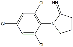 1-(2,4,6-trichlorophenyl)pyrrolidin-2-imine 结构式