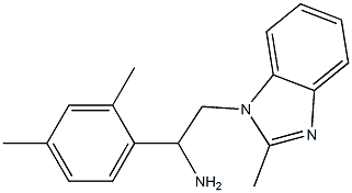 1-(2,4-dimethylphenyl)-2-(2-methyl-1H-1,3-benzodiazol-1-yl)ethan-1-amine 结构式