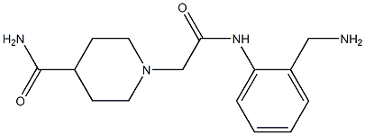 1-(2-{[2-(aminomethyl)phenyl]amino}-2-oxoethyl)piperidine-4-carboxamide 结构式