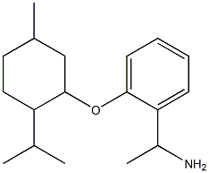 1-(2-{[5-methyl-2-(propan-2-yl)cyclohexyl]oxy}phenyl)ethan-1-amine 结构式