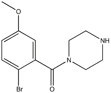 1-(2-bromo-5-methoxybenzoyl)piperazine 结构式