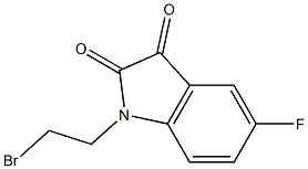 1-(2-bromoethyl)-5-fluoro-1H-indole-2,3-dione 结构式