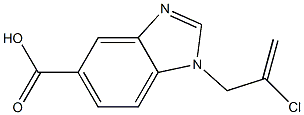 1-(2-chloroprop-2-en-1-yl)-1H-1,3-benzodiazole-5-carboxylic acid 结构式