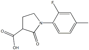 1-(2-fluoro-4-methylphenyl)-2-oxopyrrolidine-3-carboxylic acid 结构式
