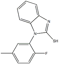 1-(2-fluoro-5-methylphenyl)-1H-1,3-benzodiazole-2-thiol 结构式