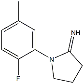 1-(2-fluoro-5-methylphenyl)pyrrolidin-2-imine 结构式