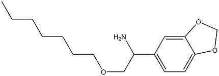 1-(2H-1,3-benzodioxol-5-yl)-2-(heptyloxy)ethan-1-amine 结构式