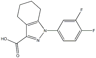 1-(3,4-difluorophenyl)-4,5,6,7-tetrahydro-1H-indazole-3-carboxylic acid 结构式