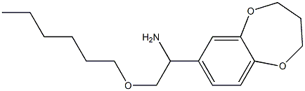 1-(3,4-dihydro-2H-1,5-benzodioxepin-7-yl)-2-(hexyloxy)ethan-1-amine 结构式