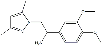 1-(3,4-dimethoxyphenyl)-2-(3,5-dimethyl-1H-pyrazol-1-yl)ethanamine 结构式