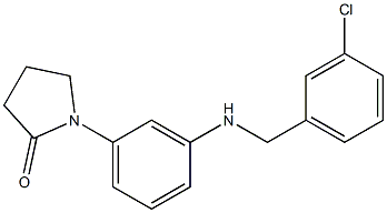 1-(3-{[(3-chlorophenyl)methyl]amino}phenyl)pyrrolidin-2-one 结构式