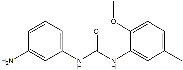 1-(3-aminophenyl)-3-(2-methoxy-5-methylphenyl)urea 结构式