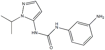 1-(3-aminophenyl)-3-[1-(propan-2-yl)-1H-pyrazol-5-yl]urea 结构式