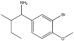 1-(3-bromo-4-methoxyphenyl)-2-methylbutan-1-amine 结构式