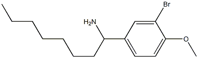 1-(3-bromo-4-methoxyphenyl)octan-1-amine 结构式