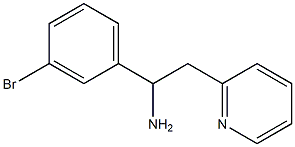 1-(3-bromophenyl)-2-(pyridin-2-yl)ethan-1-amine 结构式