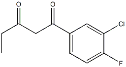 1-(3-chloro-4-fluorophenyl)pentane-1,3-dione 结构式