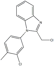 1-(3-chloro-4-methylphenyl)-2-(chloromethyl)-1H-1,3-benzodiazole 结构式