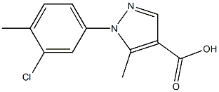 1-(3-chloro-4-methylphenyl)-5-methyl-1H-pyrazole-4-carboxylic acid 结构式
