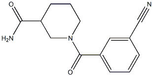 1-(3-cyanobenzoyl)piperidine-3-carboxamide 结构式