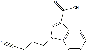 1-(3-cyanopropyl)-1H-indole-3-carboxylic acid 结构式