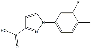 1-(3-fluoro-4-methylphenyl)-1H-pyrazole-3-carboxylic acid 结构式