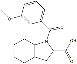 1-(3-methoxybenzoyl)octahydro-1H-indole-2-carboxylic acid 结构式