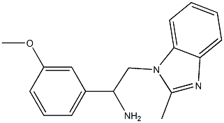 1-(3-methoxyphenyl)-2-(2-methyl-1H-1,3-benzodiazol-1-yl)ethan-1-amine 结构式