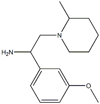 1-(3-methoxyphenyl)-2-(2-methylpiperidin-1-yl)ethanamine 结构式