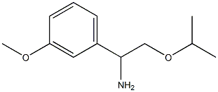 1-(3-methoxyphenyl)-2-(propan-2-yloxy)ethan-1-amine 结构式