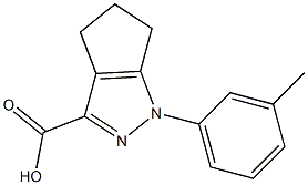 1-(3-methylphenyl)-1,4,5,6-tetrahydrocyclopenta[c]pyrazole-3-carboxylic acid 结构式