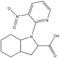 1-(3-nitropyridin-2-yl)octahydro-1H-indole-2-carboxylic acid 结构式