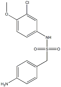 1-(4-aminophenyl)-N-(3-chloro-4-methoxyphenyl)methanesulfonamide 结构式