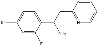 1-(4-bromo-2-fluorophenyl)-2-(pyridin-2-yl)ethan-1-amine 结构式