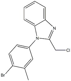 1-(4-bromo-3-methylphenyl)-2-(chloromethyl)-1H-1,3-benzodiazole 结构式