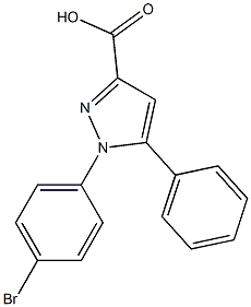 1-(4-bromophenyl)-5-phenyl-1H-pyrazole-3-carboxylic acid 结构式