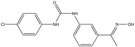 1-(4-chlorophenyl)-3-{3-[1-(hydroxyimino)ethyl]phenyl}urea 结构式