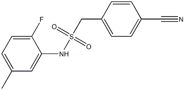 1-(4-cyanophenyl)-N-(2-fluoro-5-methylphenyl)methanesulfonamide 结构式