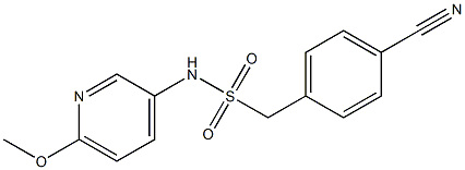 1-(4-cyanophenyl)-N-(6-methoxypyridin-3-yl)methanesulfonamide 结构式