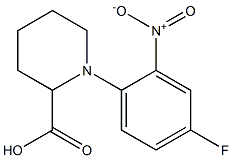 1-(4-fluoro-2-nitrophenyl)piperidine-2-carboxylic acid 结构式