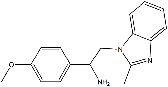 1-(4-methoxyphenyl)-2-(2-methyl-1H-1,3-benzodiazol-1-yl)ethan-1-amine 结构式