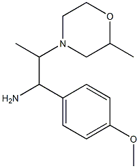1-(4-methoxyphenyl)-2-(2-methylmorpholin-4-yl)propan-1-amine 结构式