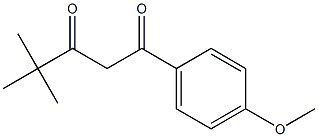 1-(4-methoxyphenyl)-4,4-dimethylpentane-1,3-dione 结构式