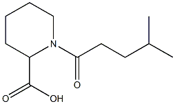 1-(4-methylpentanoyl)piperidine-2-carboxylic acid 结构式