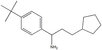1-(4-tert-butylphenyl)-3-cyclopentylpropan-1-amine 结构式