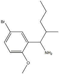 1-(5-bromo-2-methoxyphenyl)-2-methylpentan-1-amine 结构式