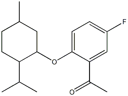 1-(5-fluoro-2-{[5-methyl-2-(propan-2-yl)cyclohexyl]oxy}phenyl)ethan-1-one 结构式